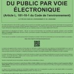 AVIS DE CONSULTATION DU PUBLIC PAR VOIE ÉLECTRONIQUE